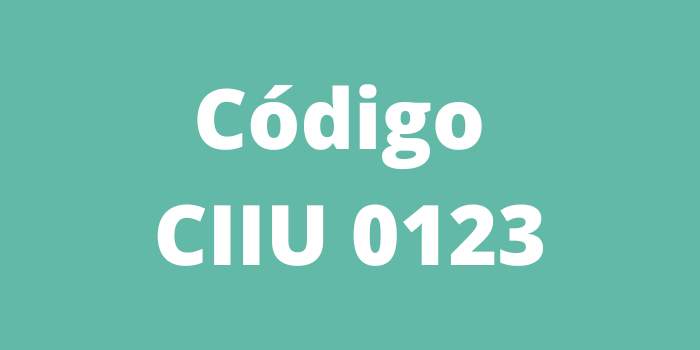 Código CIIU 0123