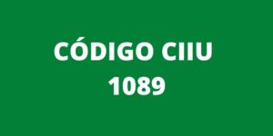 CODIGO CIIU 1089