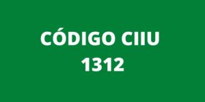 CODIGO CIIU 1312