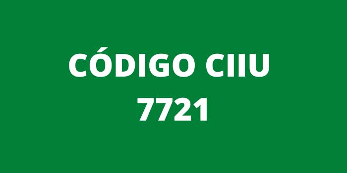 CODIGO CIIU 7721