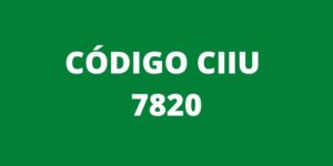 CODIGO CIIU 7820